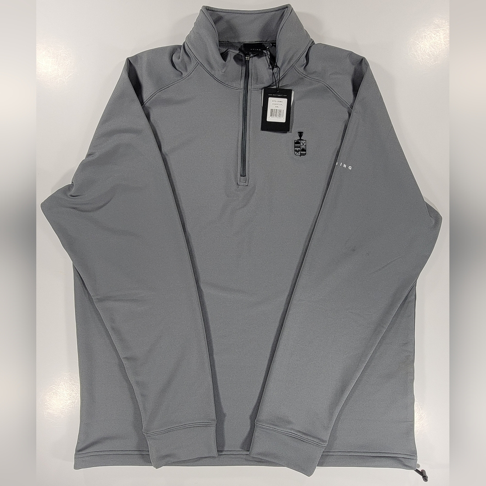 NEW Dunning Golf Pullover 1/4 Zip Pullover Performance Stretch Mens XXL 2XL Gray
